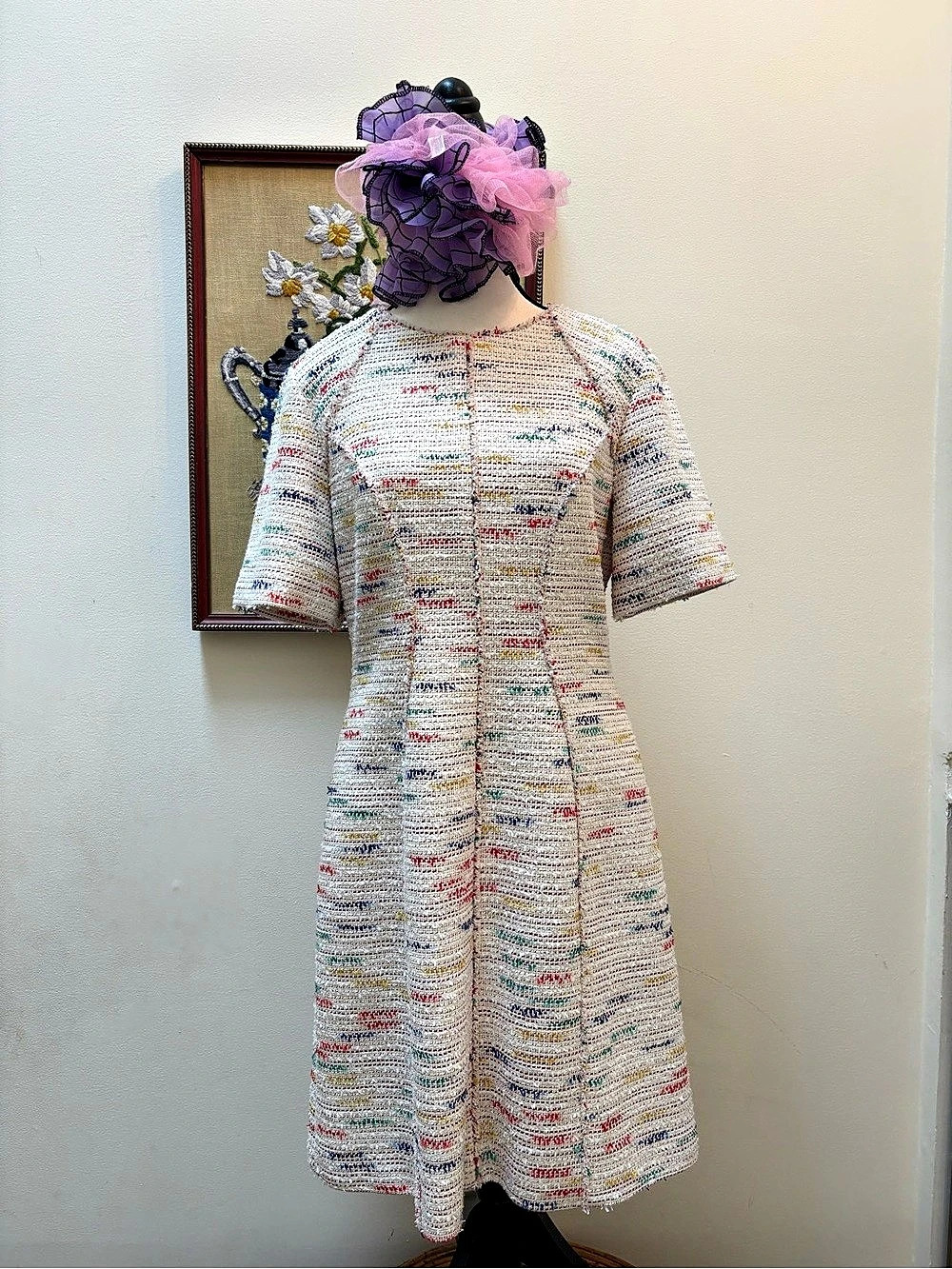 Pearl by Lela  Rose Multicolor Tweed Mini Dress Size 6 Like New